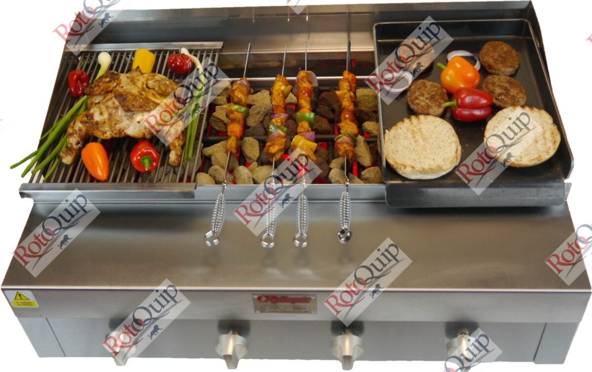 RCG-320 – Counter Top Gas Heavy Duty Lava Rock Char Grill 91 x 81 cm