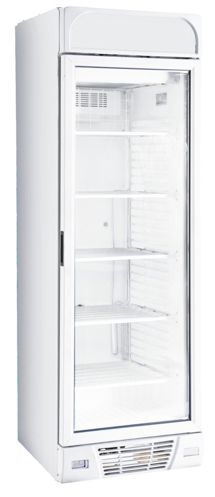 White Upright Glass Door Display Freezer 382 Litres – BBVF372-HC