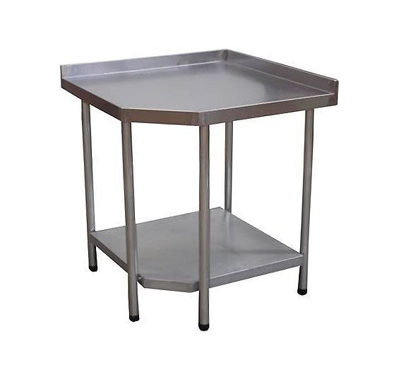 740x740mm Stainless Steel Corner Prep Table With Upstand – CORNER-1