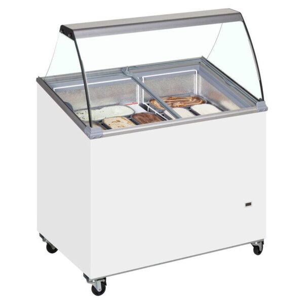 7 x 5 Tubs Litre Ice Cream Display Freezer – IC300SCE + CANOPY