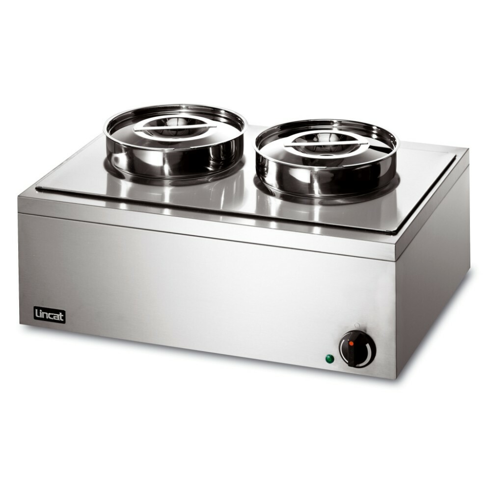 LRB2W – Lincat Lynx 400 Electric Counter-top Bain Marie – Wet Heat – inc. 2 x Round Pots – W 565 mm – 0.5 kW