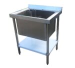 750mm Wide Stainless Steel Midi Pot Wash Sink with Undershelf – PW-750-CB-1