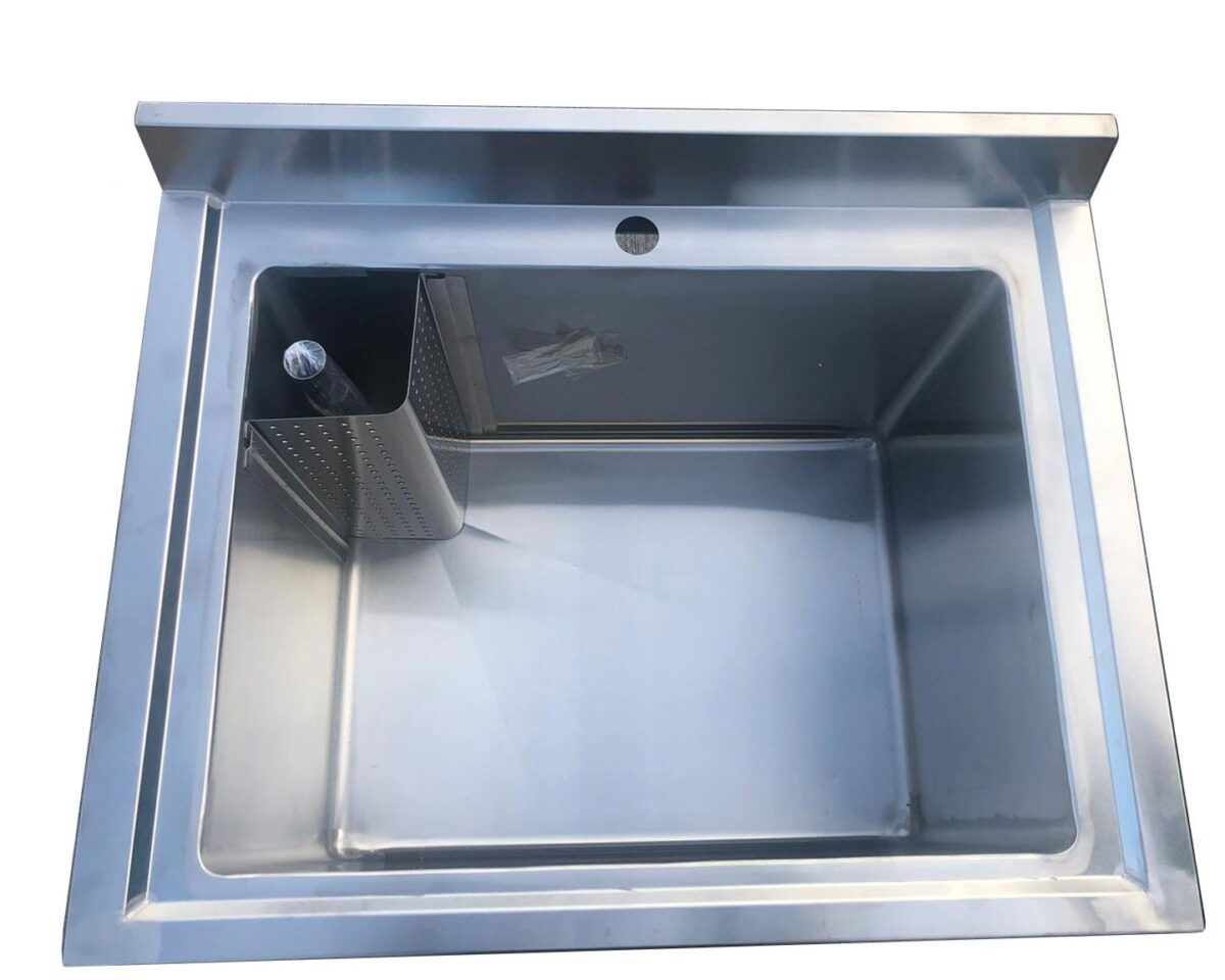 750mm Wide Stainless Steel Midi Pot Wash Sink with Undershelf – PW-750-CB-1