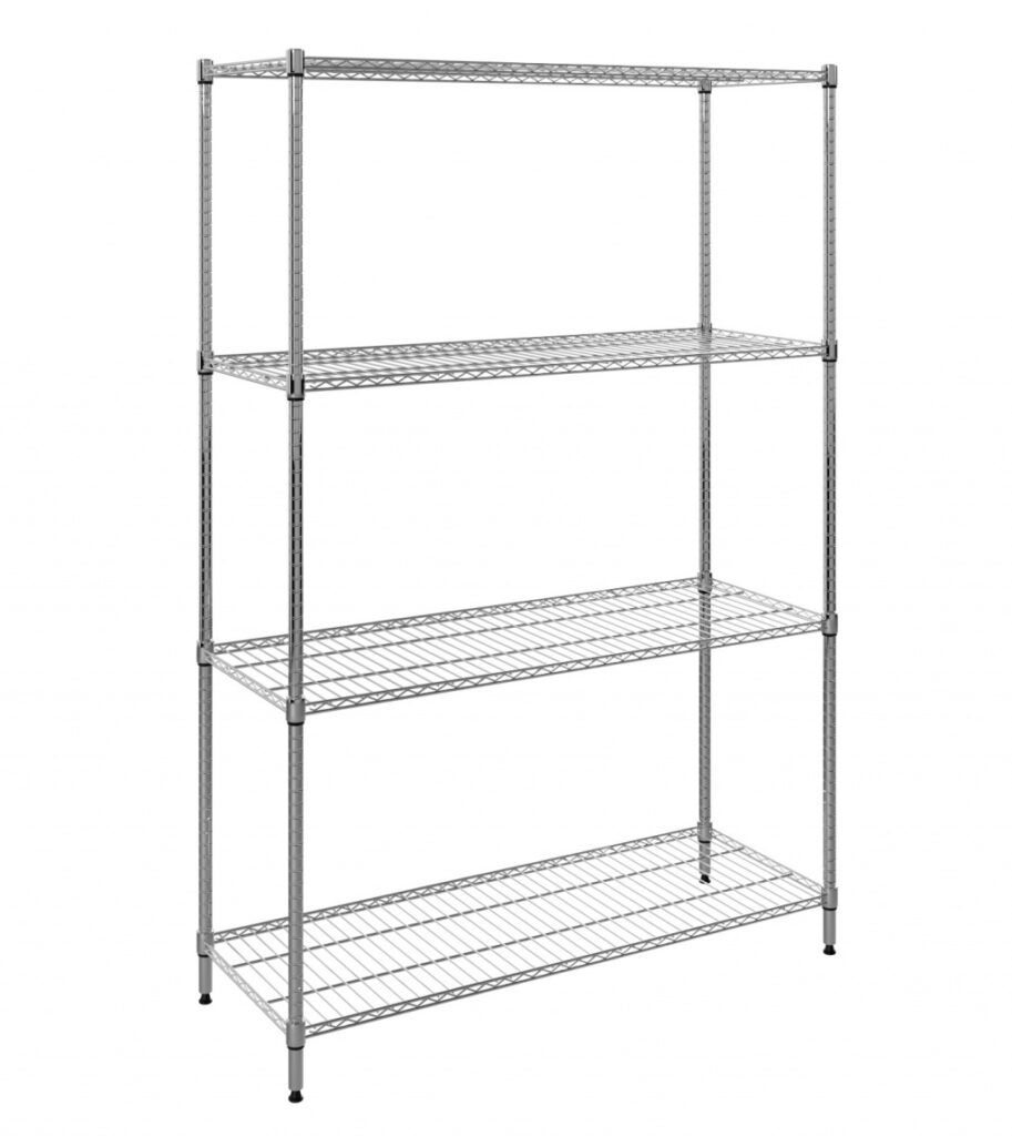 1200mm Wide 4 Tier Wire Racking Shelving Kit – RACK-1200