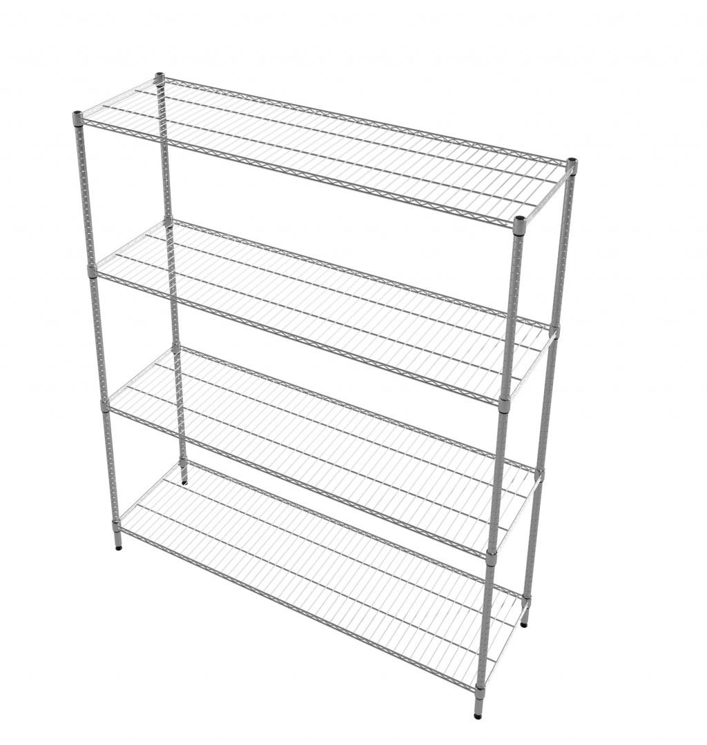 1800mm Wide 4 Tier Wire Racking Shelving Kit - RACK-1800 - Roto Quip
