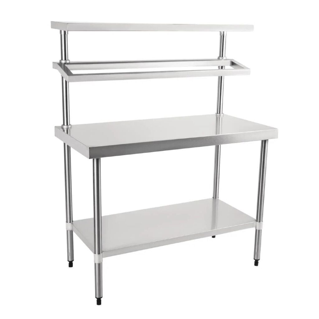 1200mm Wide Stainless Steel Prep Table With Top Shelf – RCB908