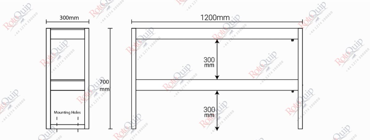 1200mm Wide Stainless Steel Heated Gantry / Pass Through – RHG-1200