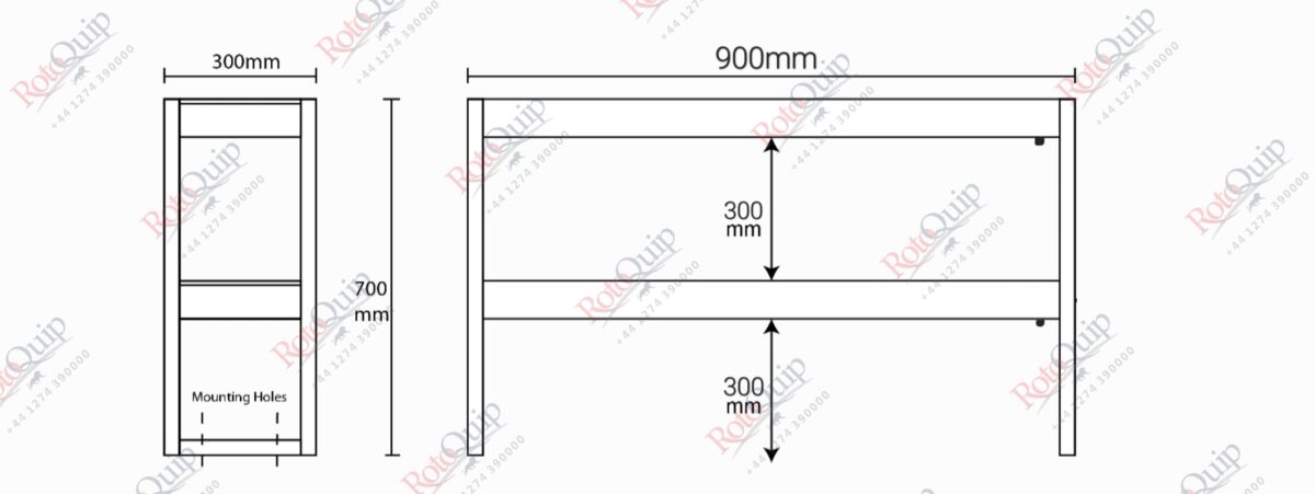 900mm Wide Stainless Steel Heated Gantry / Pass Through – RHG-900