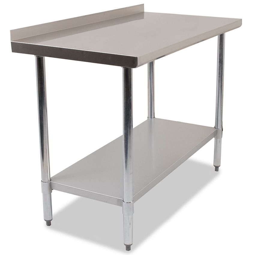 1200mm Wide Stainless Steel Wall Prep Table With Upstand – RSSWT-120