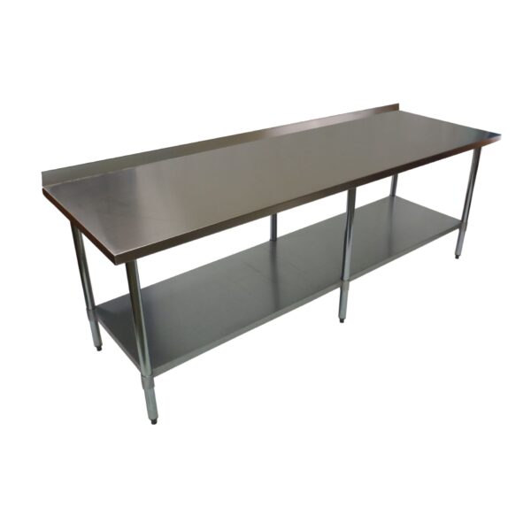 2100mm Wide Stainless Steel Wall Prep Table With Upstand – RSSWT-210