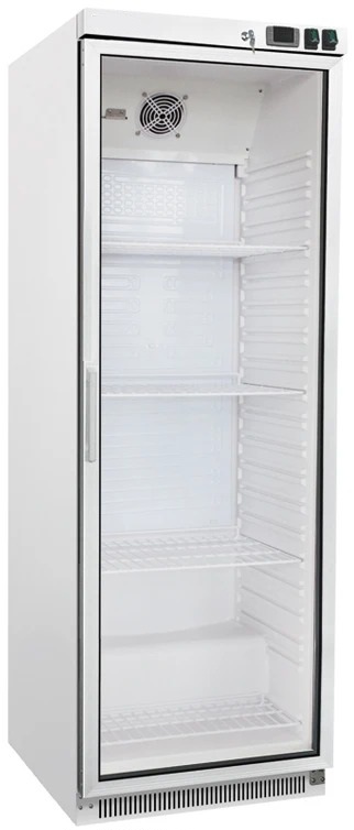 Single Door White Glass Door Upright Freezer 360 Litres – SPF400G