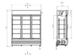 Triple Hinged Glass Door Fridge Merchandiser 1065Ltr – 7455.2110