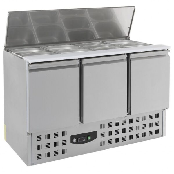 3 Door Pizza Prep Counter Saladette Fridge – 7950.0094