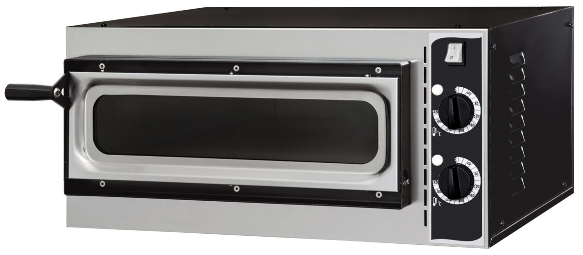 BASIC 1/40 GLASS 2T – 1 x ø32cm Pizza Single Deck Electric Oven (2 Thermostats)