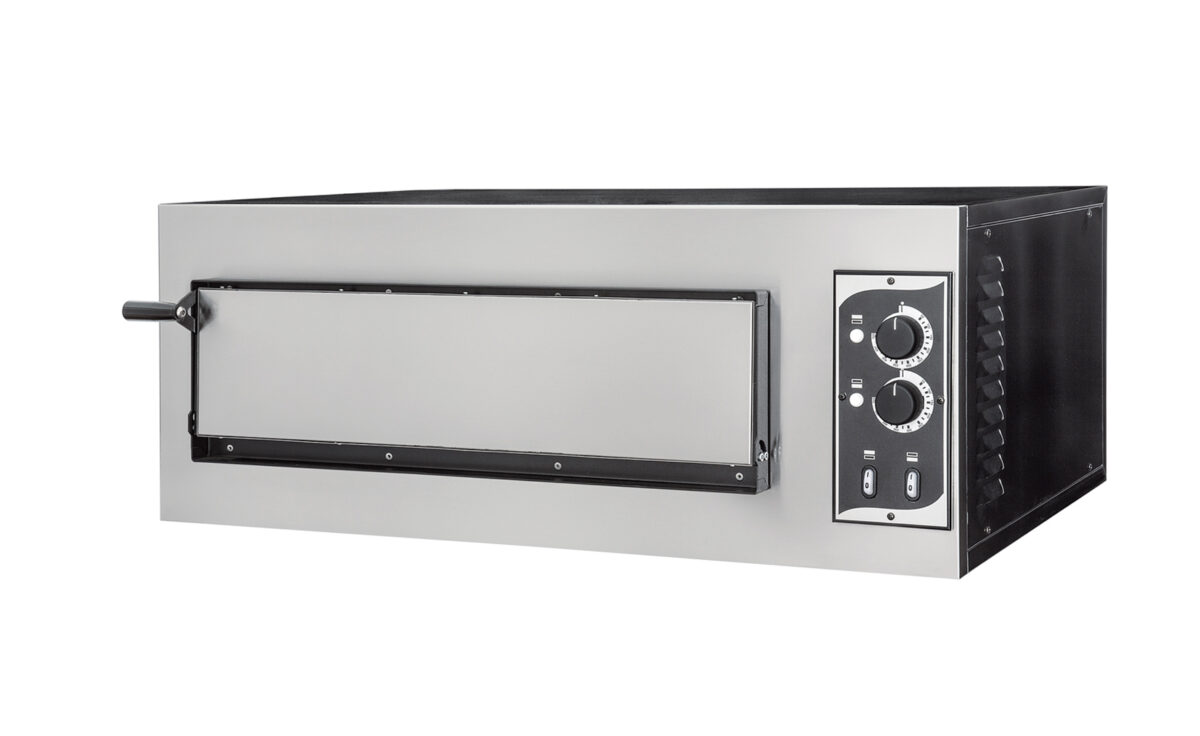 BASIC 1/50 GLASS 2T- 1 x ø45cm Pizza Single Deck Electric Oven (2 Thermostats)