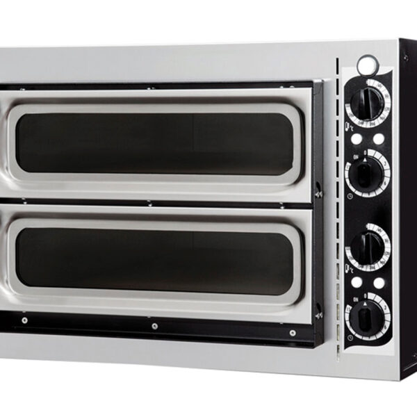 BASIC 2/40 GLASS – 1+1 x ø32cm Pizzas Double Deck Electric Oven