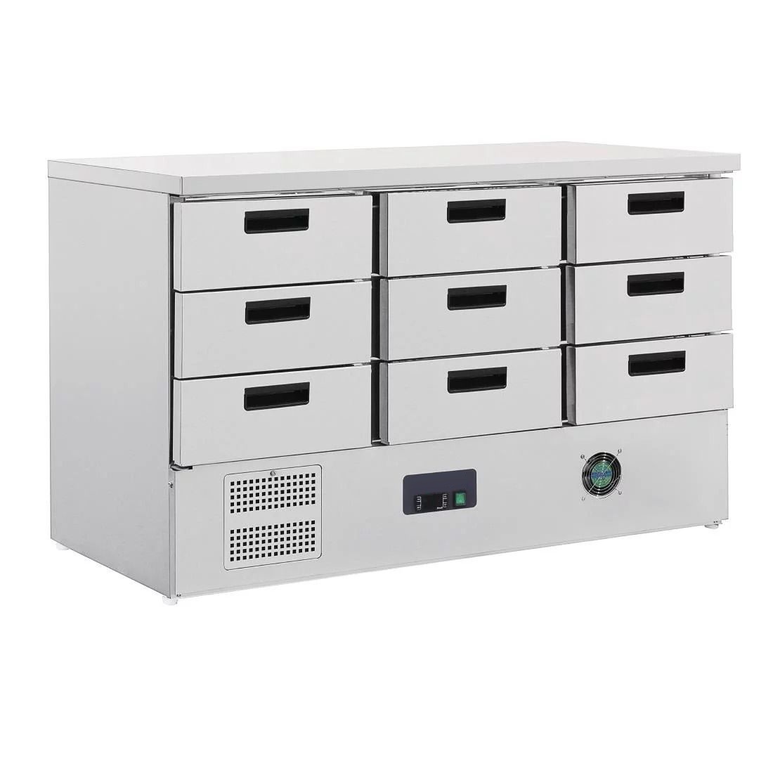 Refrigerated Counter with 9 Drawers 368Ltr – FA441