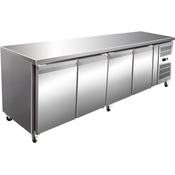 Stainless Steel Four Door Counter Refrigerator – GN4100TN
