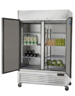 Stainless Steel Double Door Upright Fridge – ICE8960