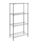 750mm Wide 4 Tier Wire Racking Shelving Kit – RACK-750