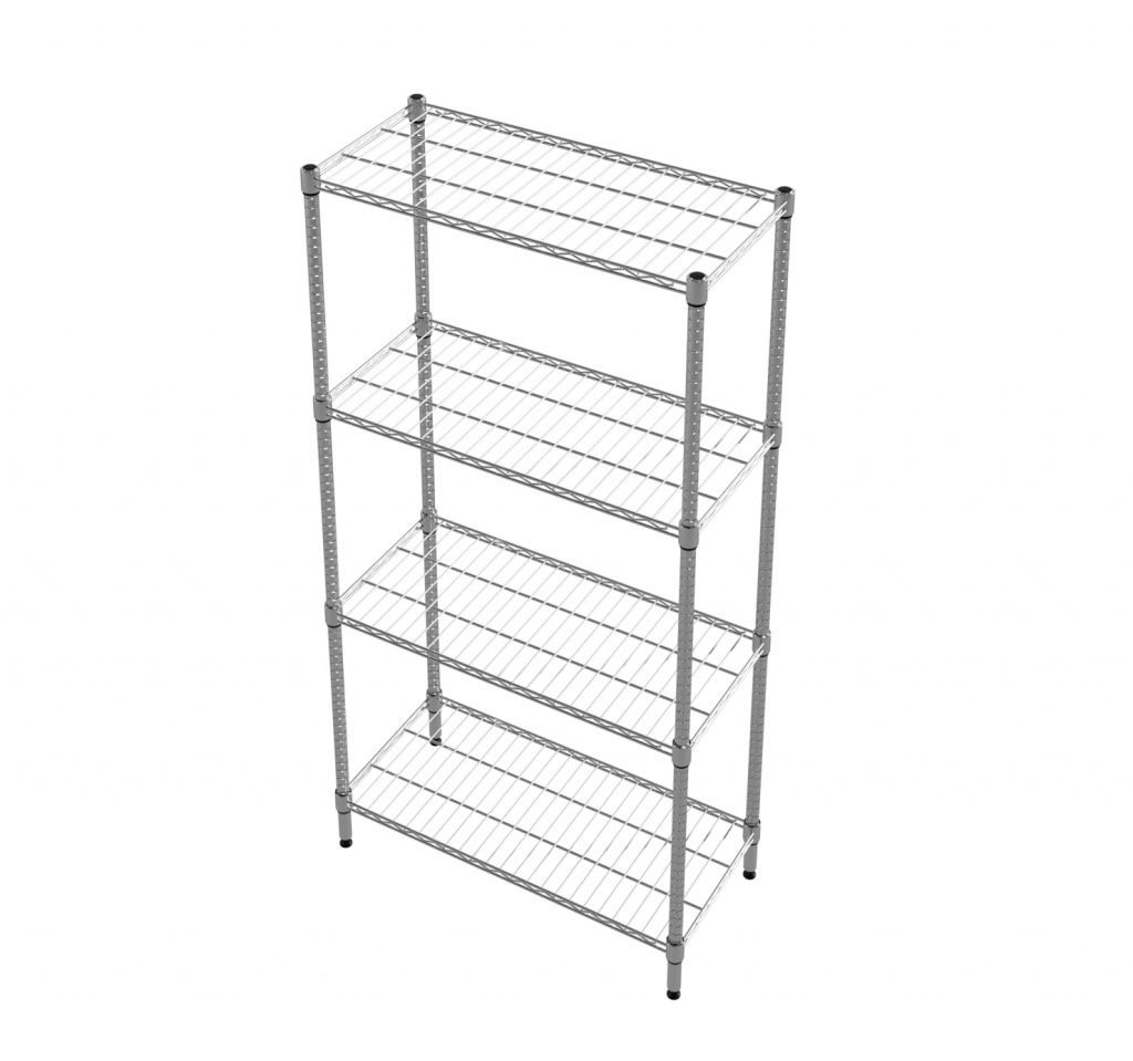 750mm Wide 4 Tier Wire Racking Shelving Kit – RACK-750