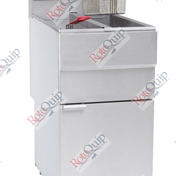 RC-400T – 17 Litre Large Doublr Tank Twin Basket 4 Burner Gas Fryer