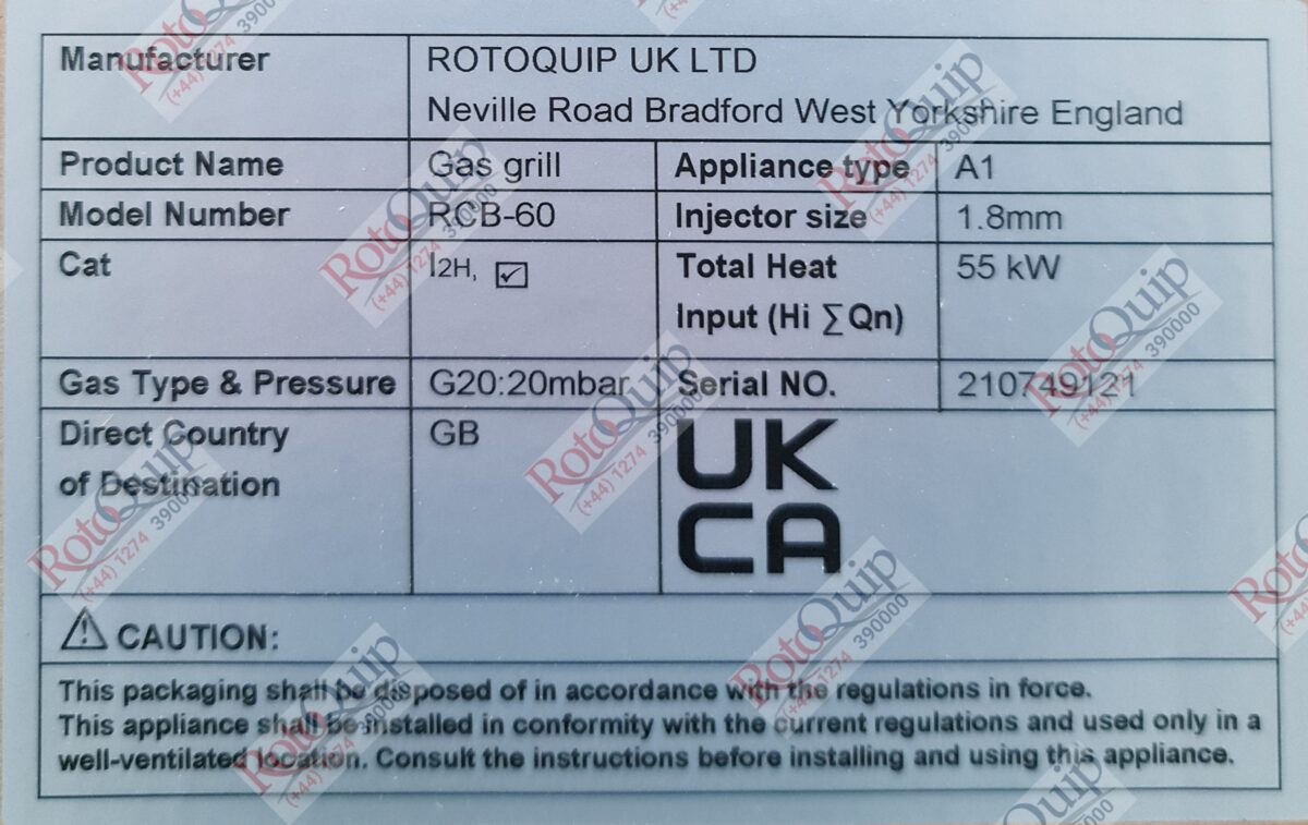 RCB-60 – 10 Grids Professional Radiant Gas Char-Broiler / 152cm Wide