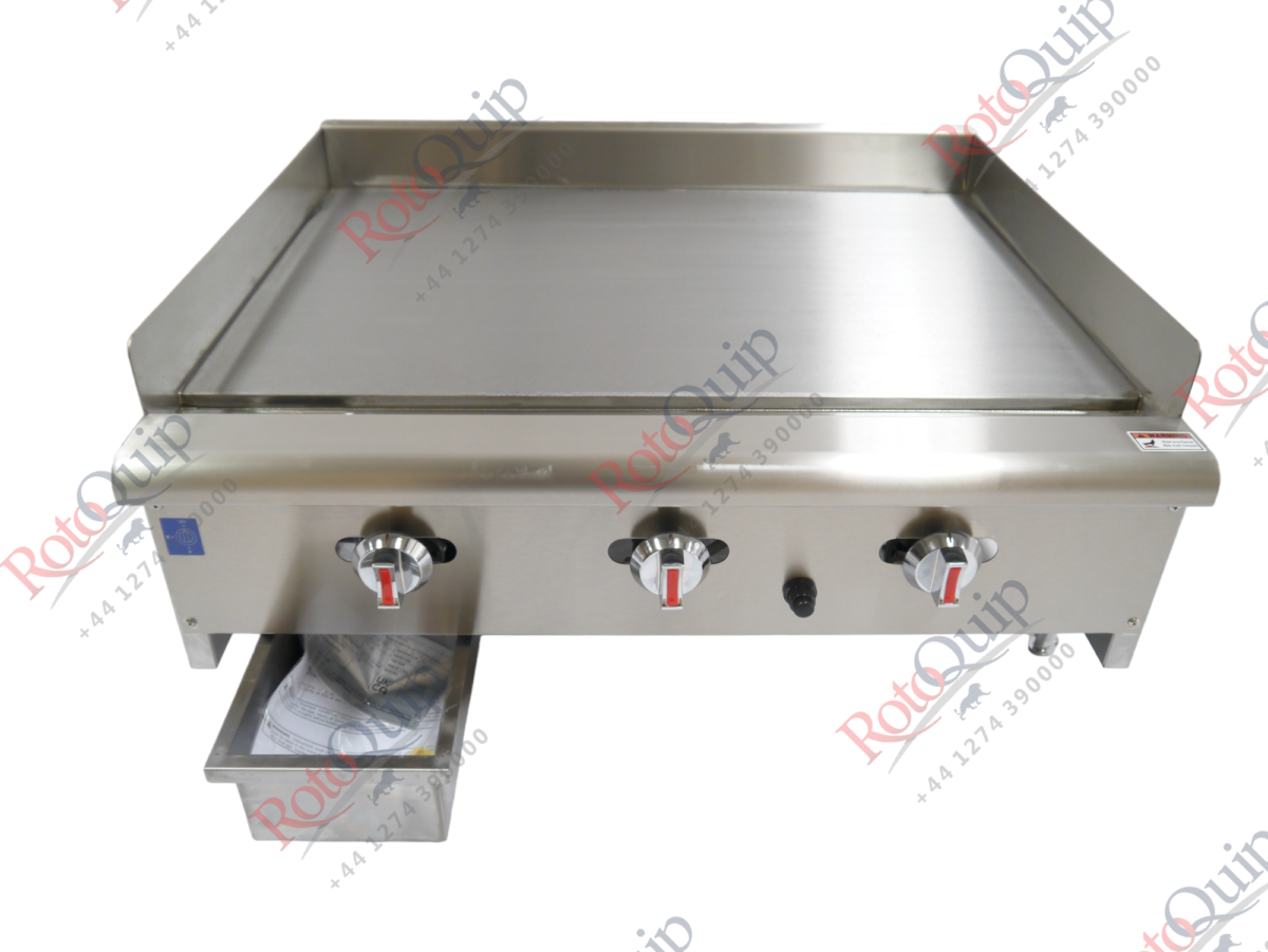 RCG-36 – 24kw Professional Gas Flat Plate Griddle / 3 Burners