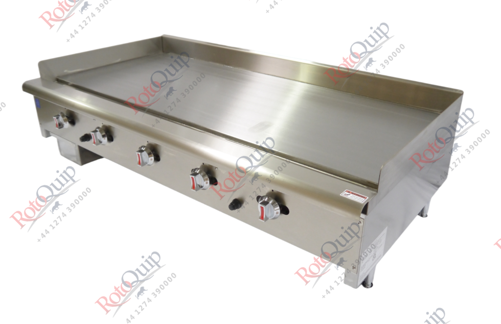 RCG-60C – 150cm Chrome Coated Professional Gas Flat Plate Griddle / 5 Burners