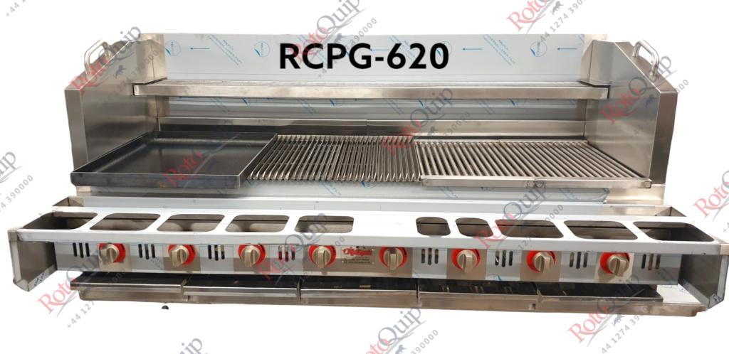 RCPG-620 – Deluxe Heavy Duty Gas Radiant Chargrill 183 x 95cm