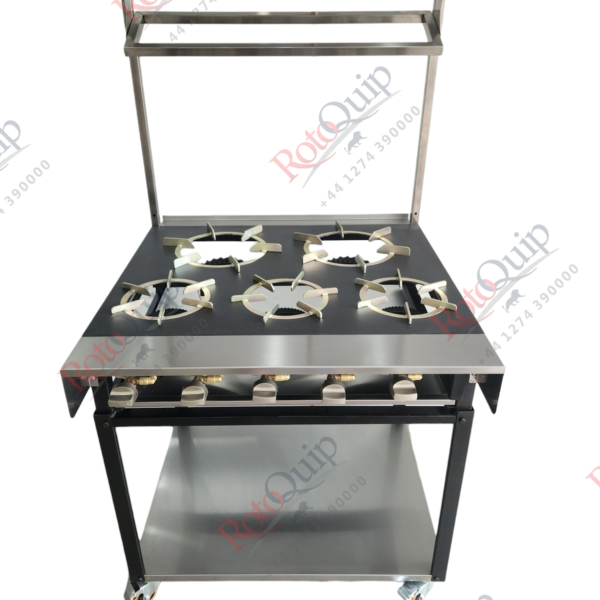 RCR-3×2 – 5 Burner Rotoquip Commercial Indian Range Cooker