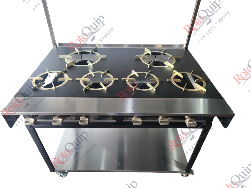 RCR-4×2 – 6 Burner Rotoquip Commercial Indian Range Cooker