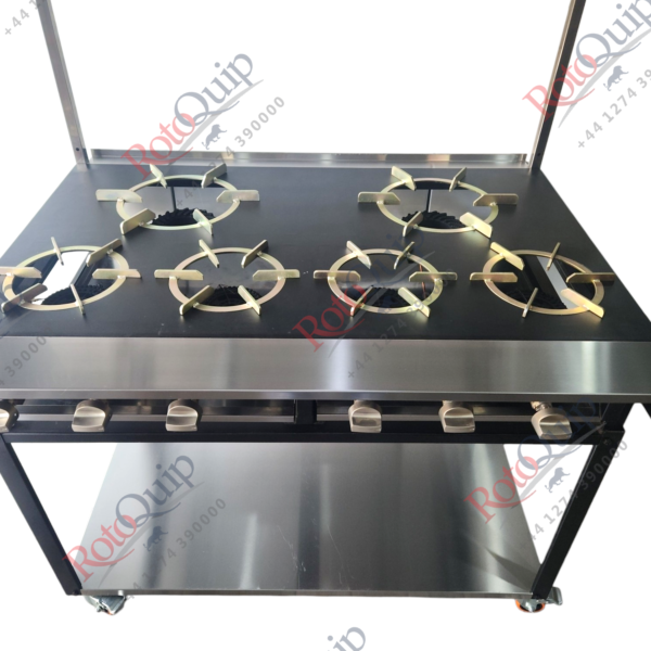 RCR-4×2 – 6 Burner Rotoquip Commercial Indian Range Cooker