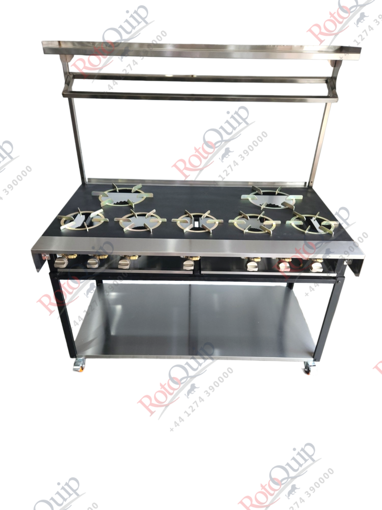 RCR-5×2 – 7 Burner Rotoquip Commercial Indian Range Cooker