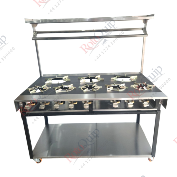 RCR-5×3 – 8 Burner Rotoquip Commercial Indian Range Cooker