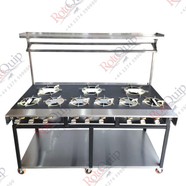 RCR-6×3 – 9 Burner Rotoquip Commercial Indian Range Cooker