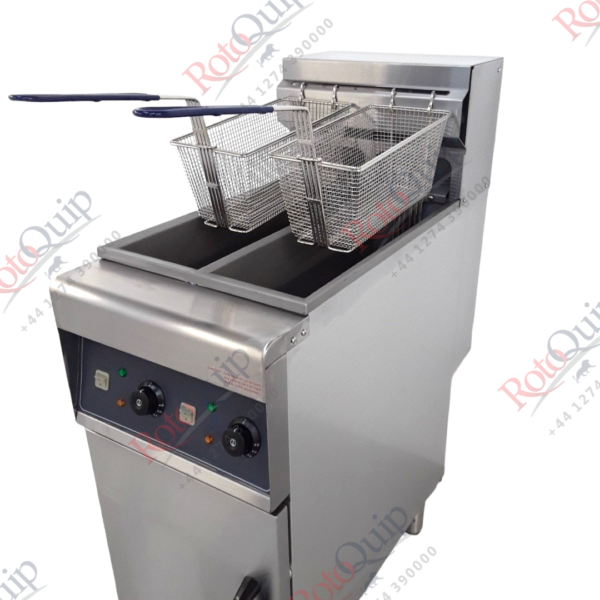 RDF-10L-2 – 2 x 10 Litre Electric Floor Standing Double Tank Twin Basket Fryer