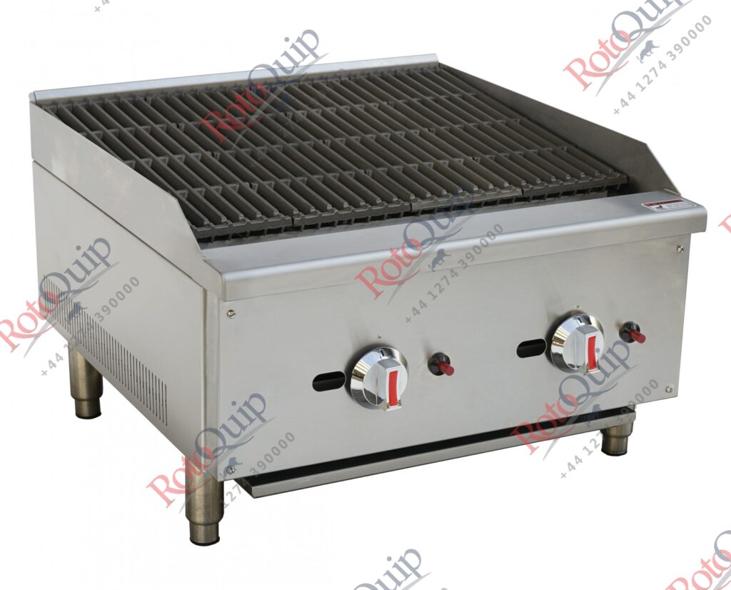 RECB-24S – 2 Burner Radiant Gas Char-Broiler / 24” Wide