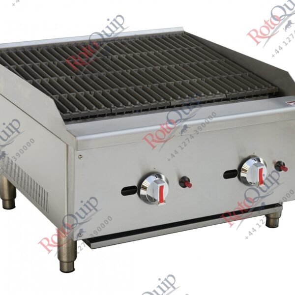 RECB-24S – 2 Burner Radiant Gas Char-Broiler / 24” Wide