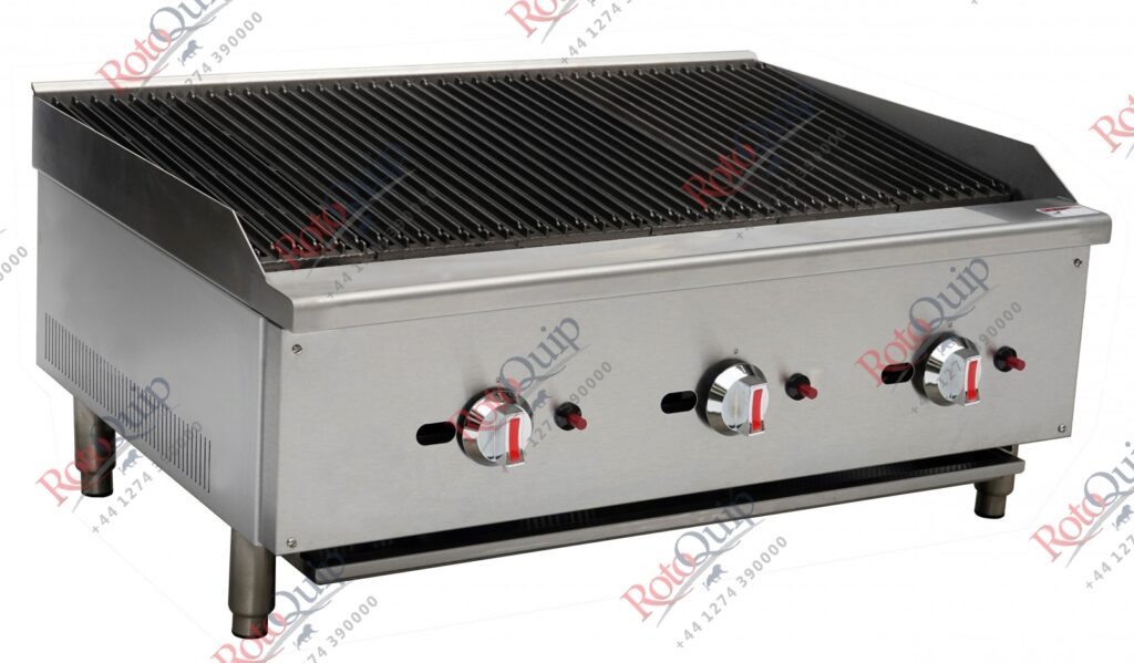 RECB-36S – 3 Burner Radiant Gas Char-Broiler / 36” Wide
