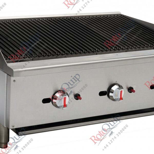 RECB-36S – 3 Burner Radiant Gas Char-Broiler / 36” Wide