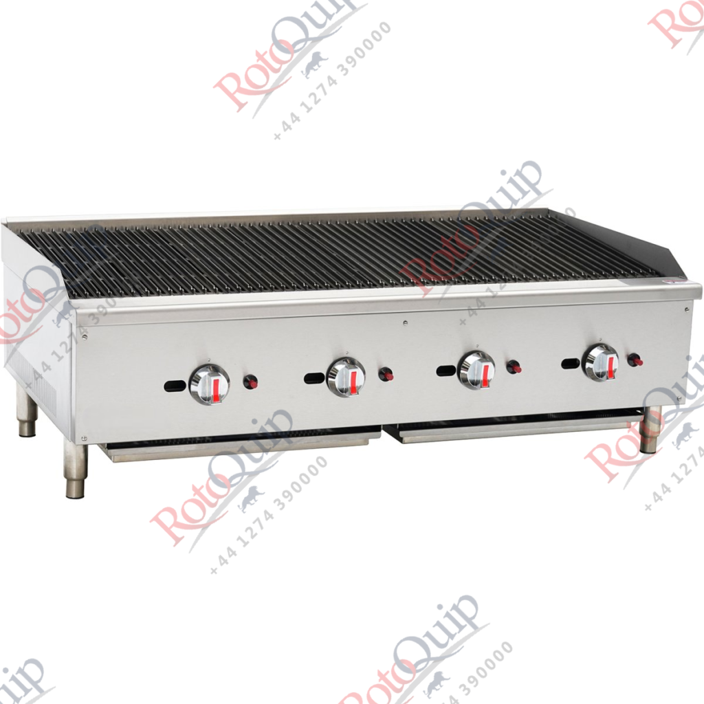 RECB-48S – 4 Burner Radiant Gas Char-Broiler / 48” Wide