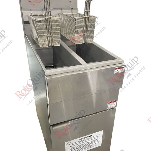 RGF-120T – 2 x 13 Litre Double Tank Twin Basket 4 Burner Gas Fryer