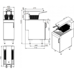 RVX-15 – Floor Standing Slimline Chips Scuttle / Fryer Mate