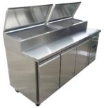 Stainless Steel 3 Door Pizza Prep Table Refrigerator – SH3000-700
