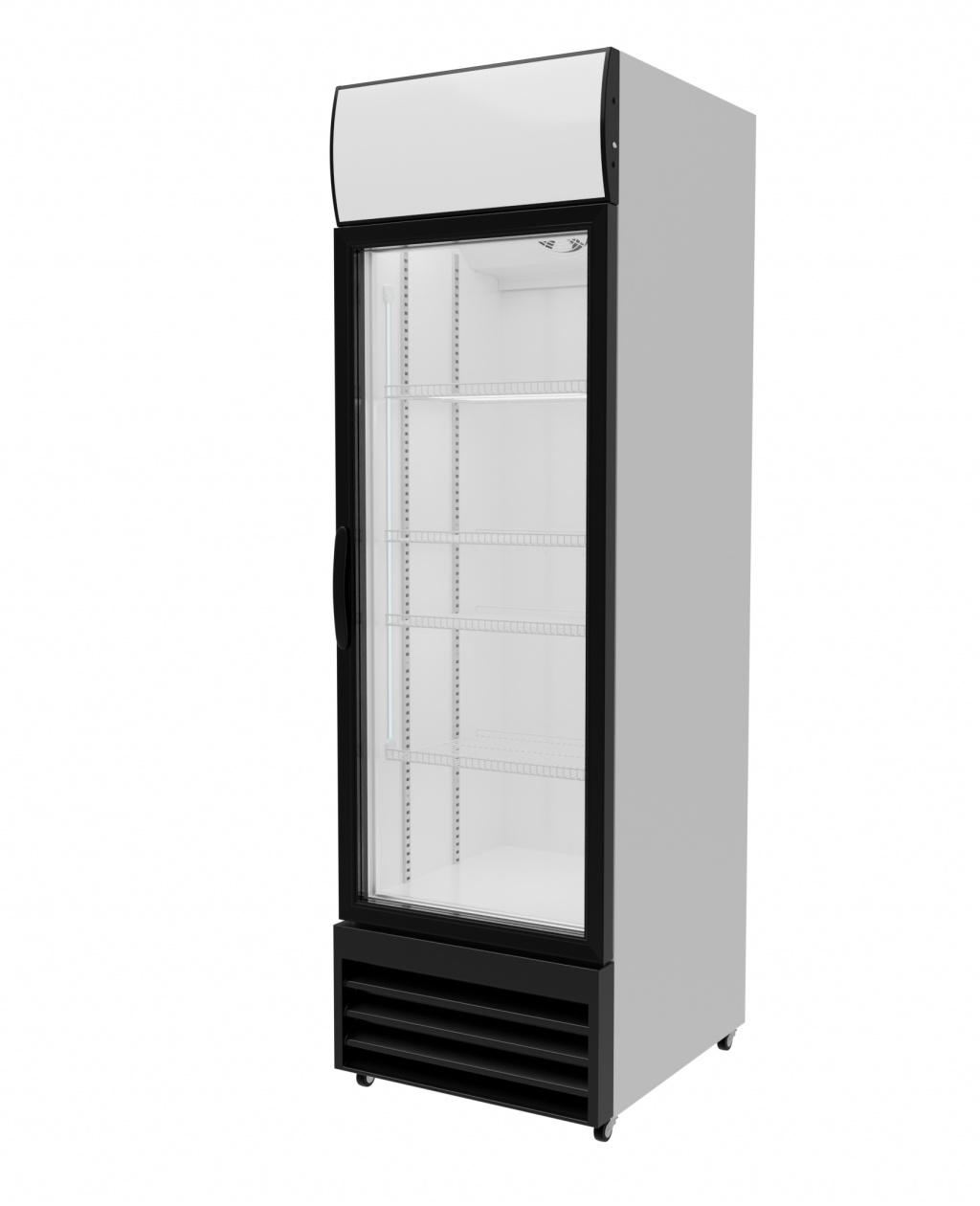 Single Door Display Cooler Fridge with Merchandising Canopy – SS-P360WA